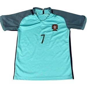 Portugal 2016-18 Ronaldo Away Football Soccer Jersey Youth Boy's Size 28 Large